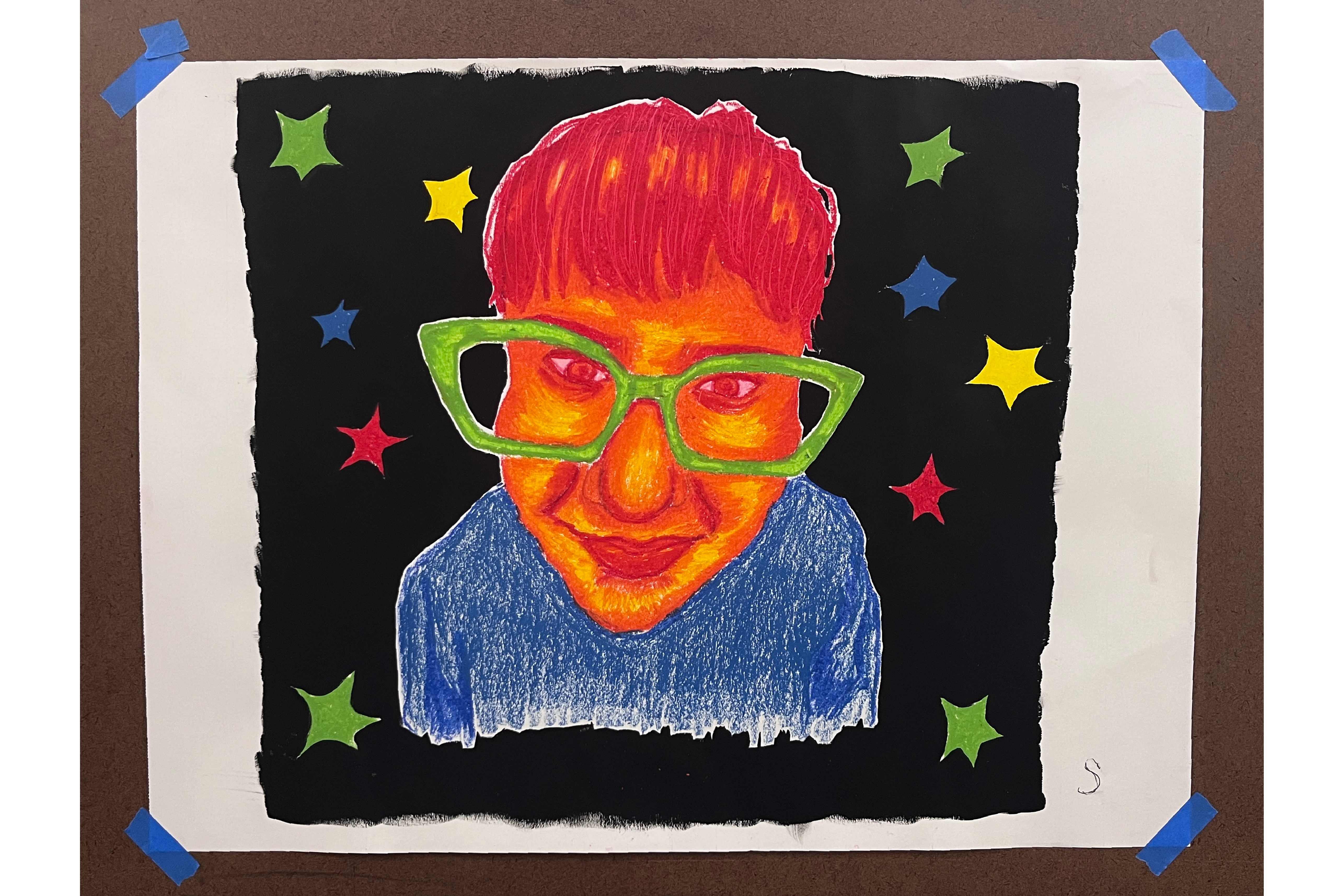 cool painting of a cool person